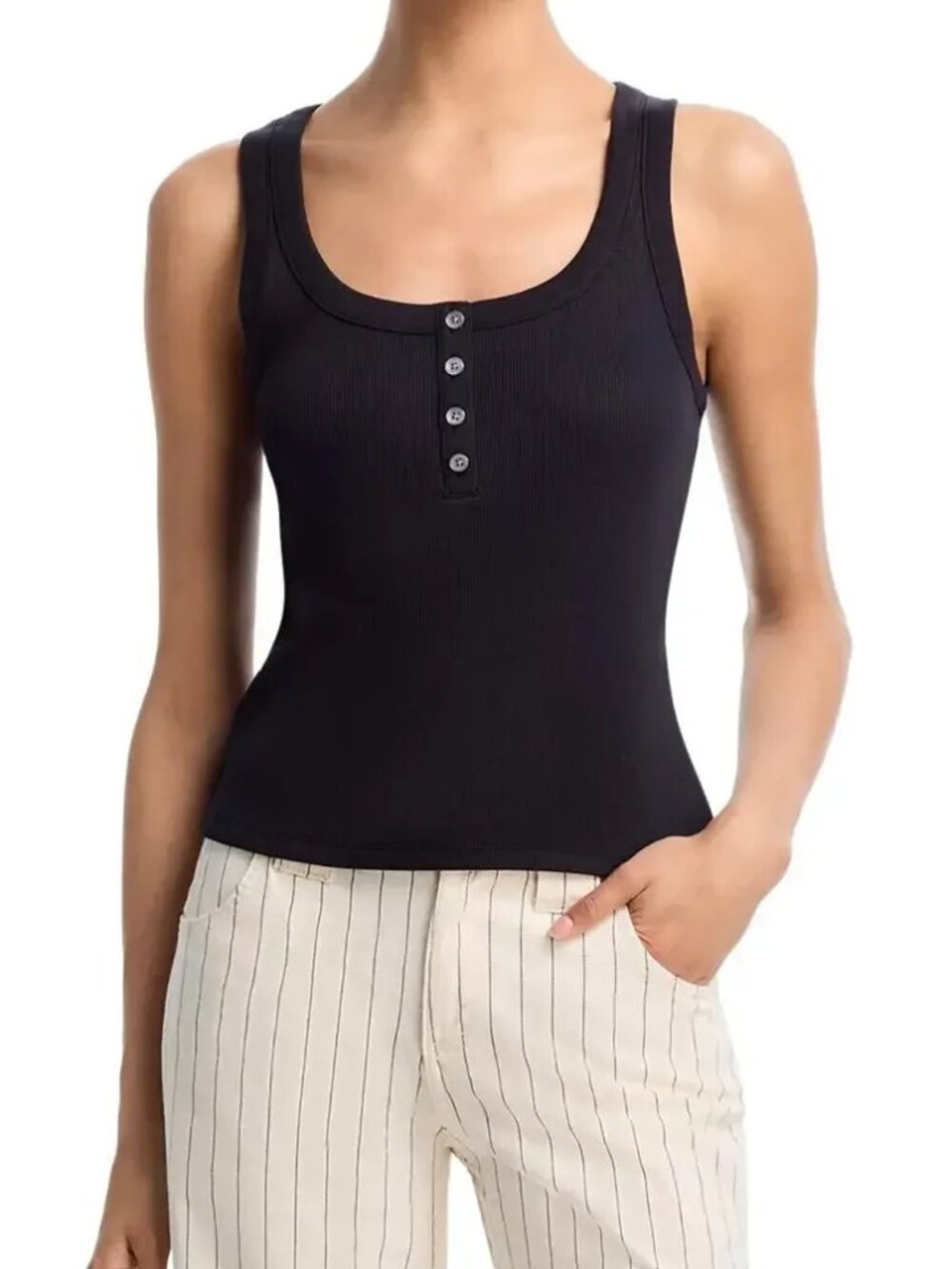 NWT Veronica Beard Abbott Tank Top Black Size S, $188 Retail